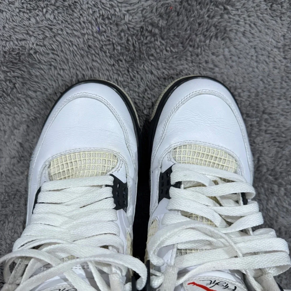 Jordan 4 Retro White Cement 2016 Mens Size 8 White Tech Grey 840606-192